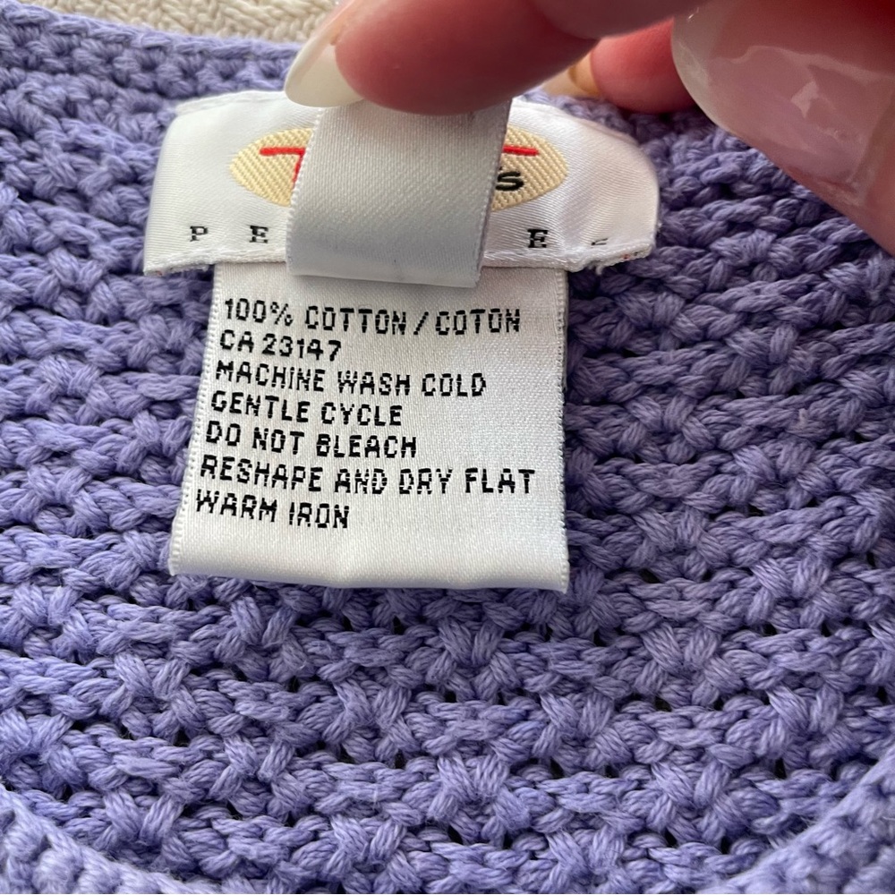 Talbots Purple Button-Up Cardigan Like New Size: P - Picture 6 of 7